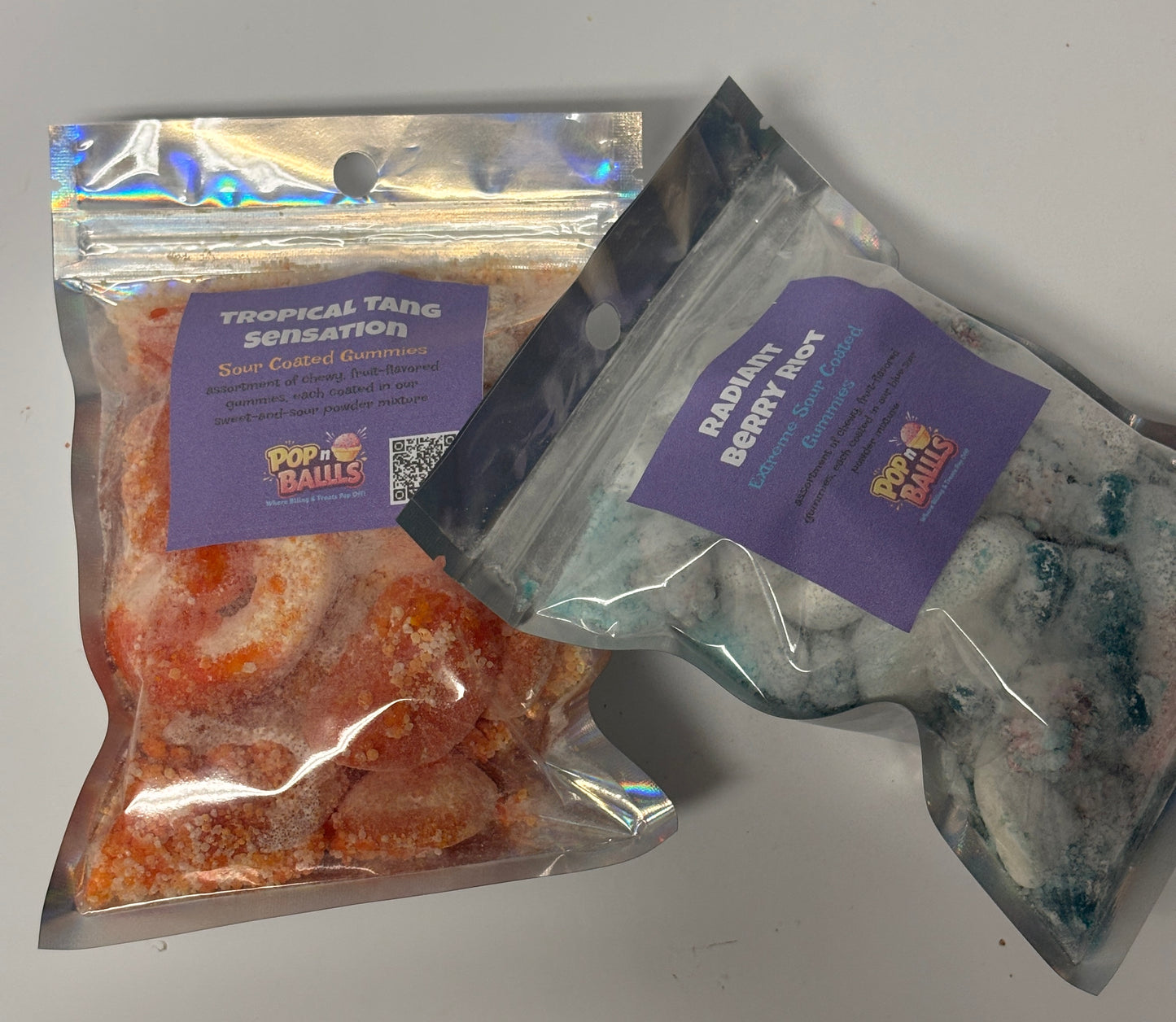 Gourmet Sour Gummy Candy Bag Edition Pucker Packs| Tropical Berry Blast Pucker Pack