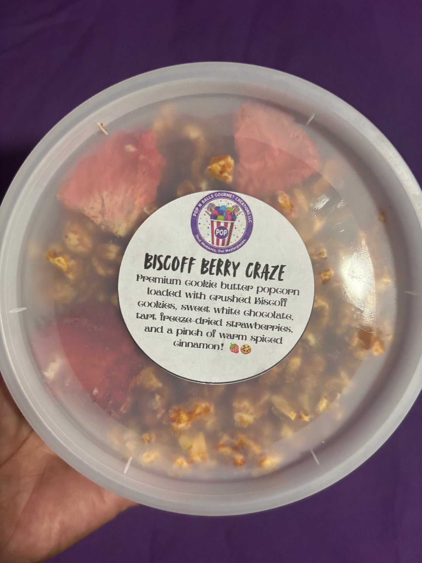 Biscoff Berry Craze Gourmet Popcorn
