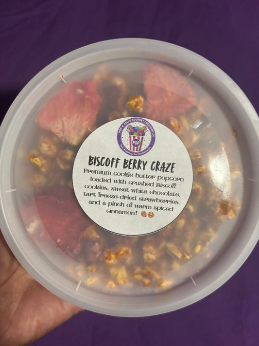 Biscoff Berry Craze Gourmet Popcorn