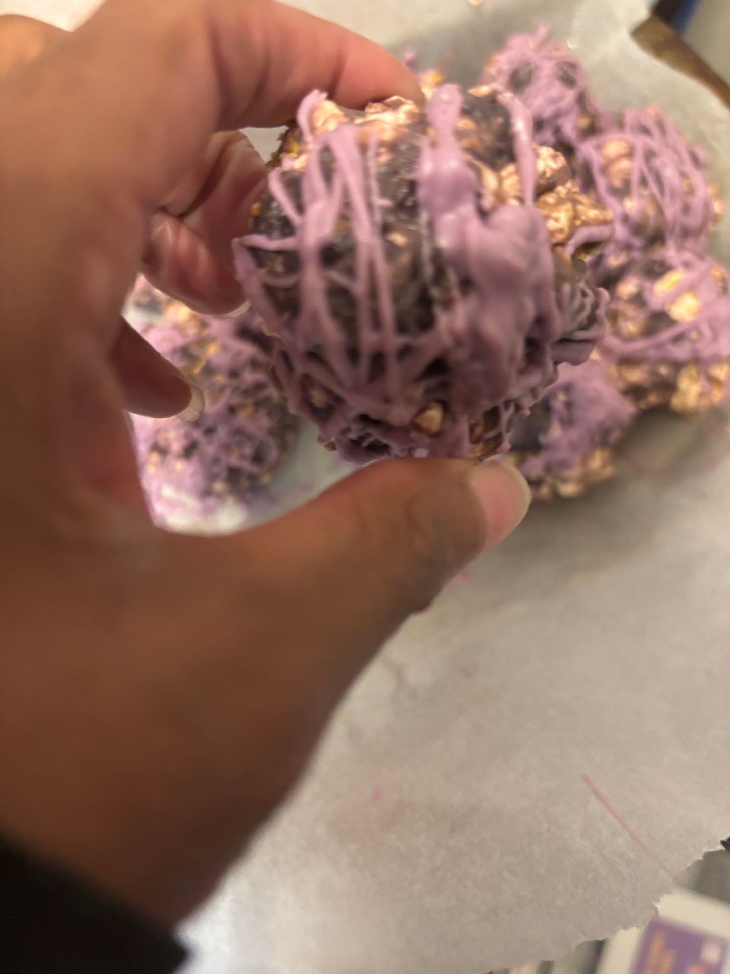 Purple Popcorn Ball