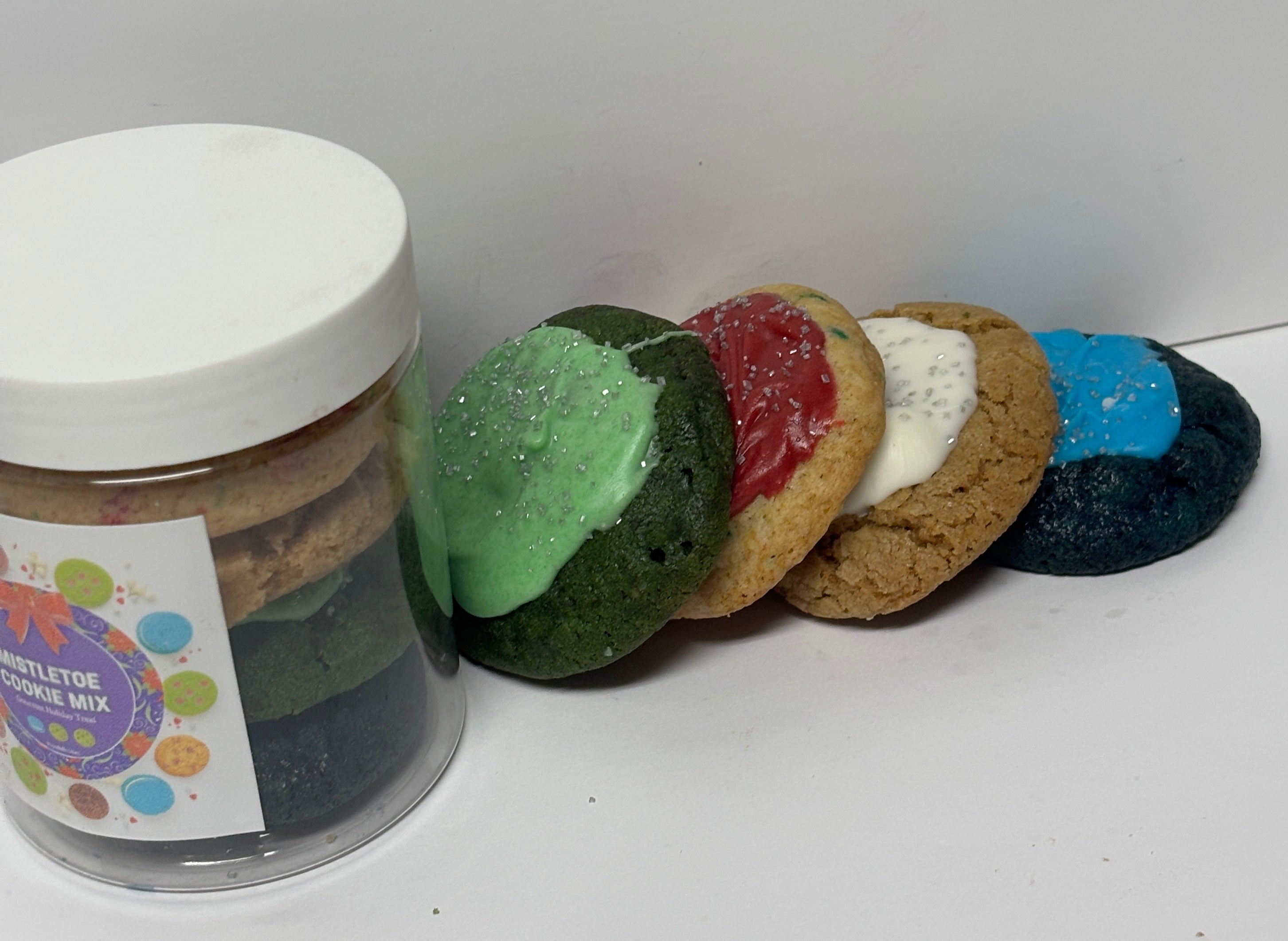 Mistletoe Mini Cookie Mix Jars