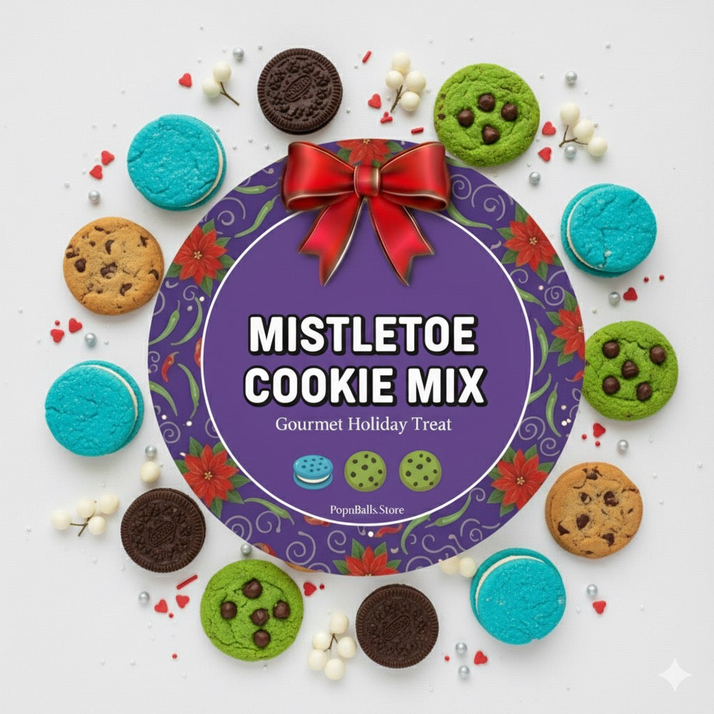 Mistletoe Mini Cookie Mix Jars