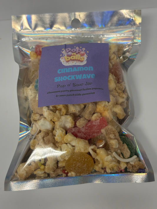 Cinnamon Shockwave Pop n Sour Candy | Gourmet Gummy Candy & Popcorn Mixes