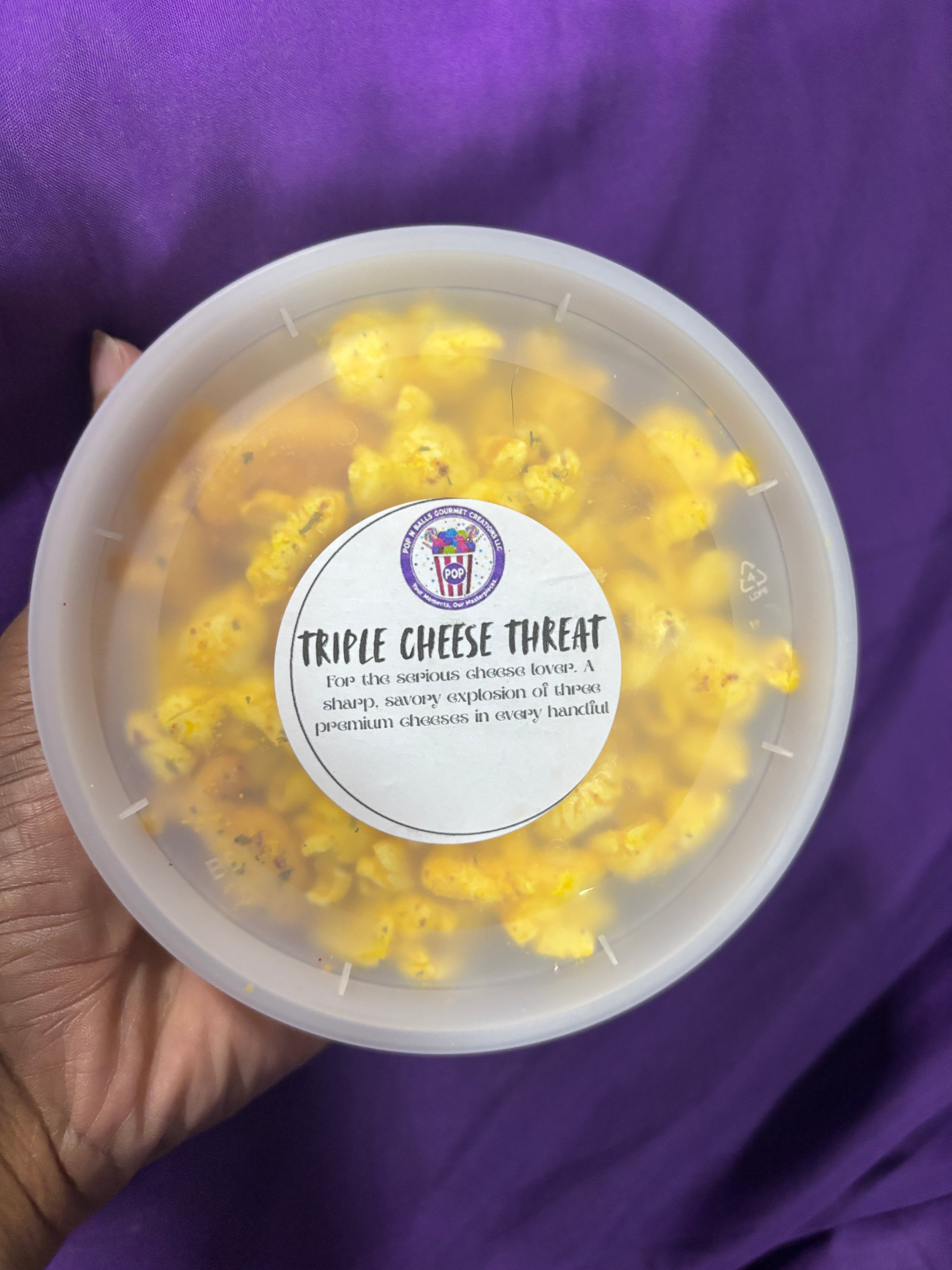 Triple Cheese Threat Gourmet Popcorn