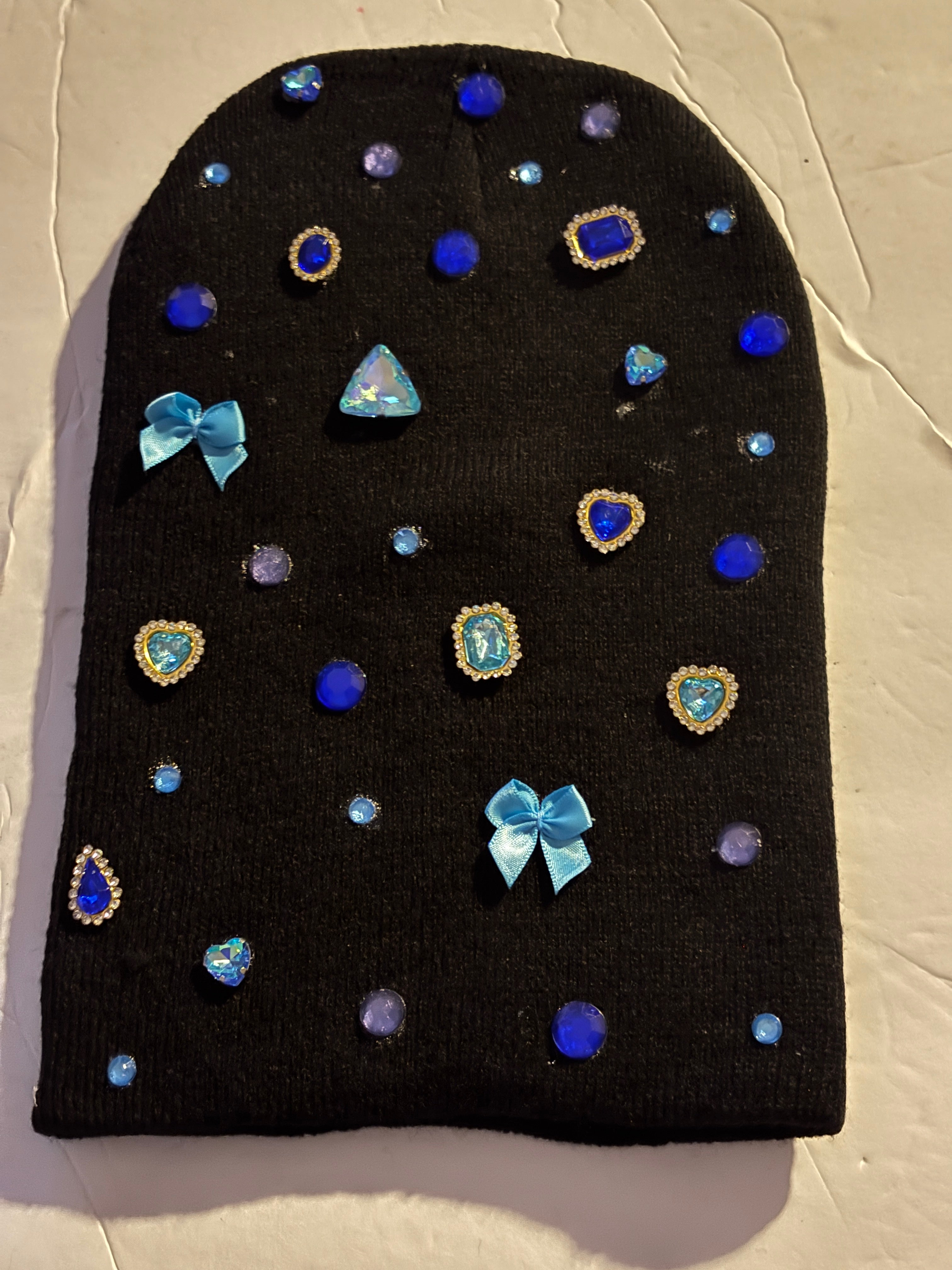 CUSTOM Hand-Embellished Patch and Bling Beanies