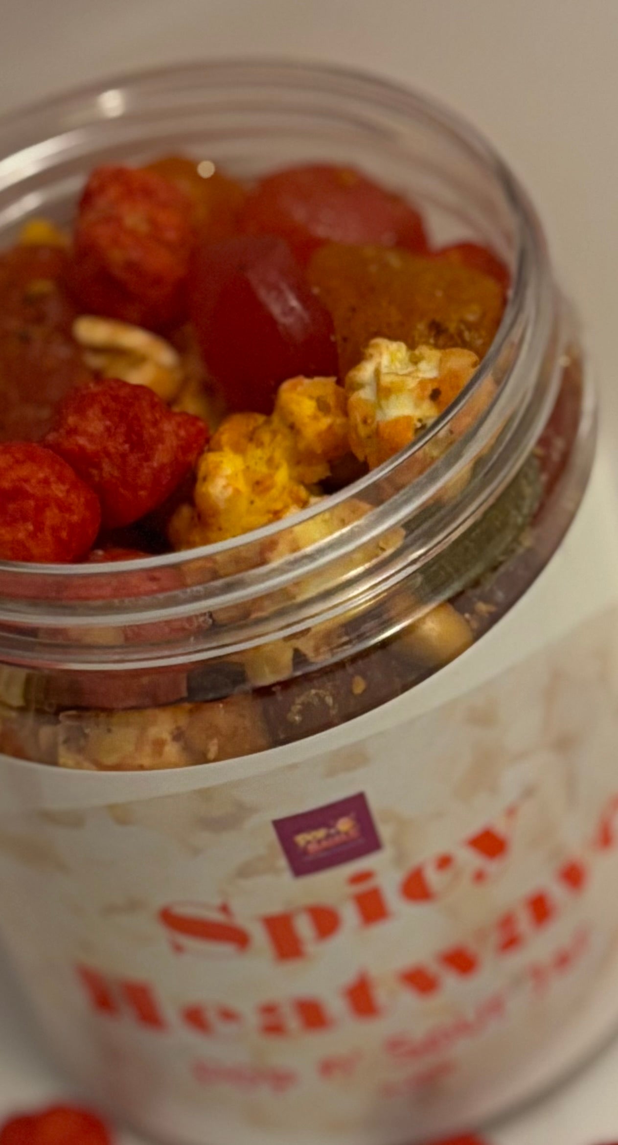 Spicy Heatwave Pop n' Sour Jar | Gourmet Gummy Candy & Popcorn Mix
