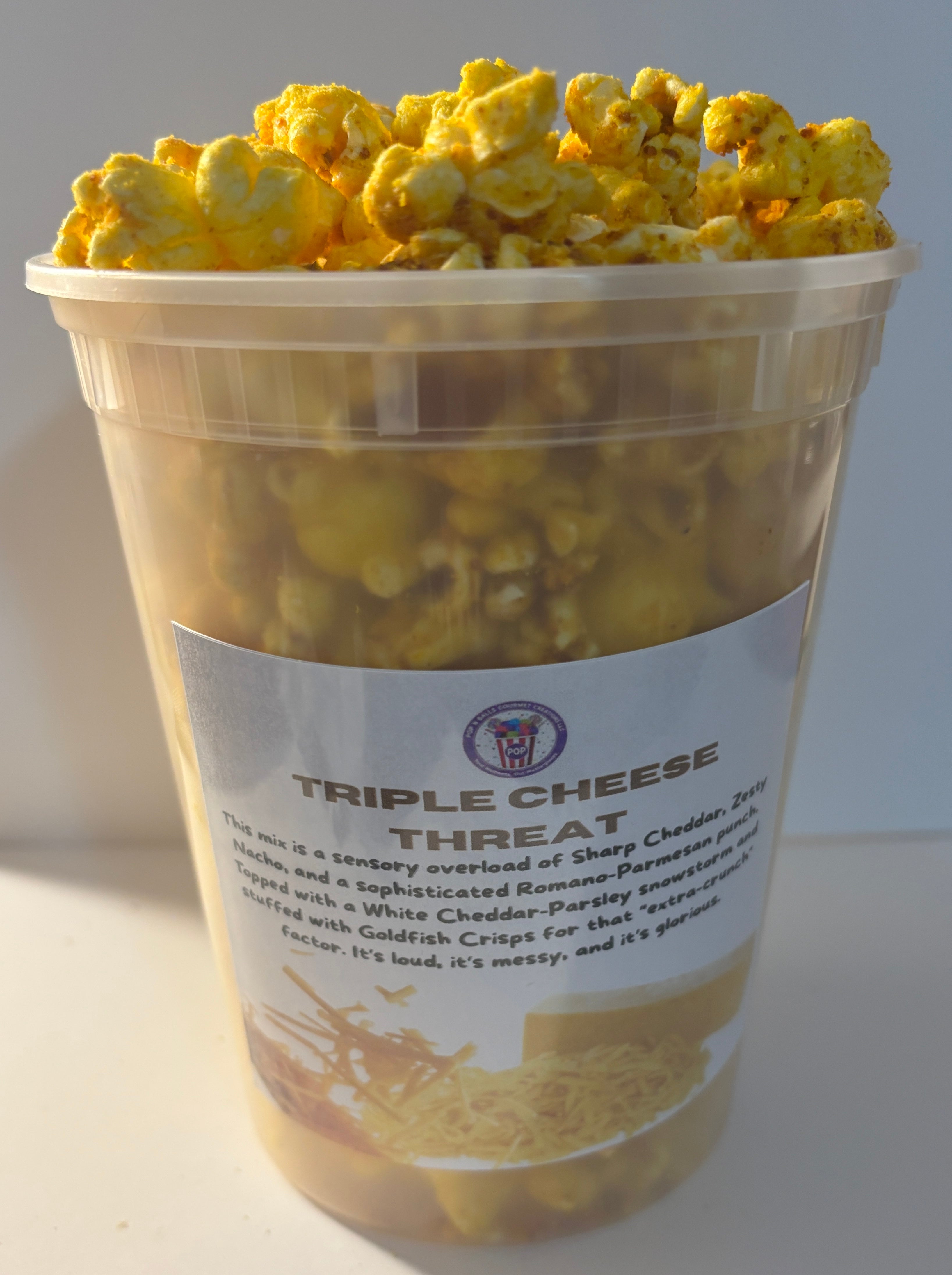 Triple Cheese Threat Gourmet Popcorn