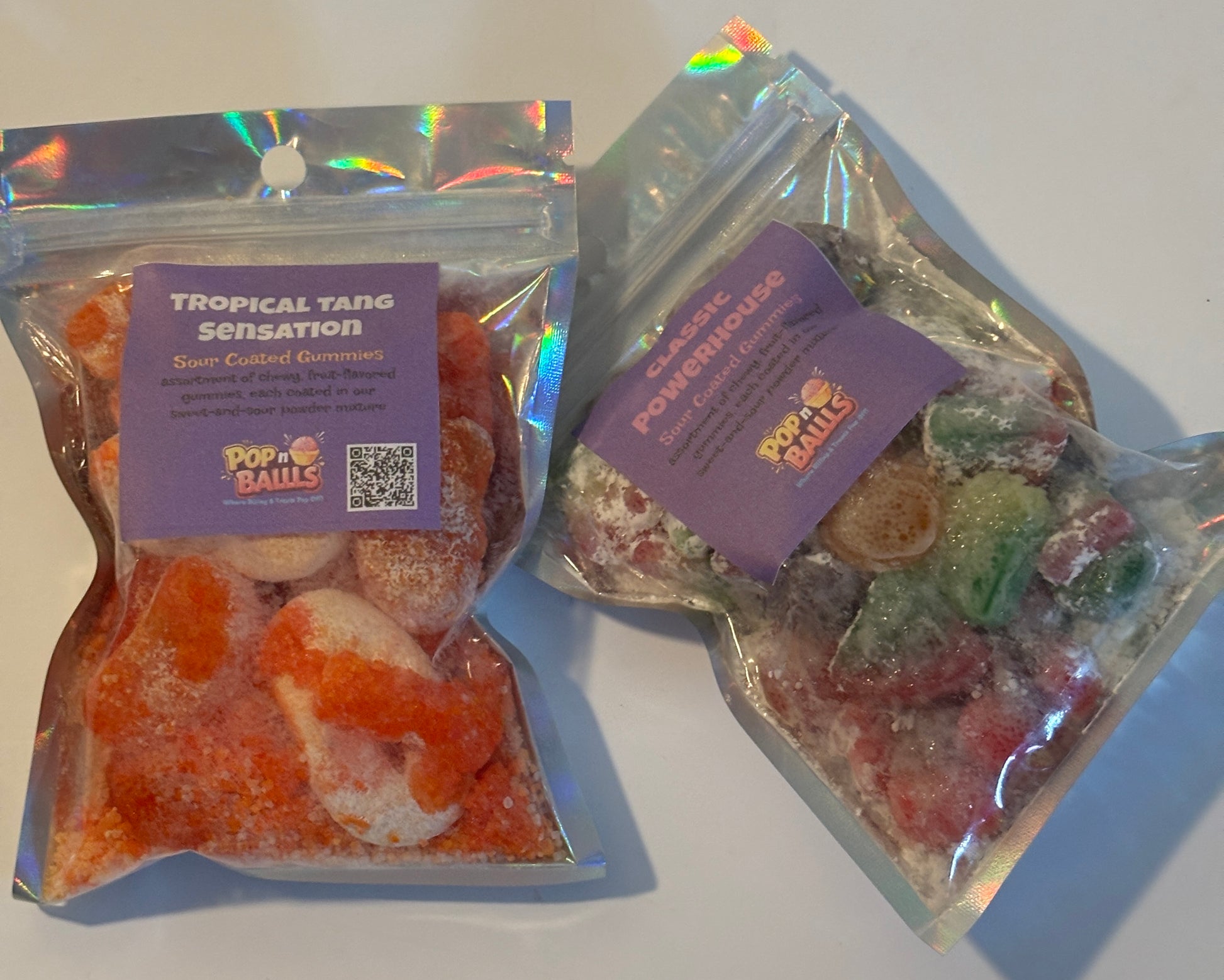 Gourmet Sour Gummy Candy Bag Edition Pucker Packs| Tangy Powder Punch Pucker Pack 