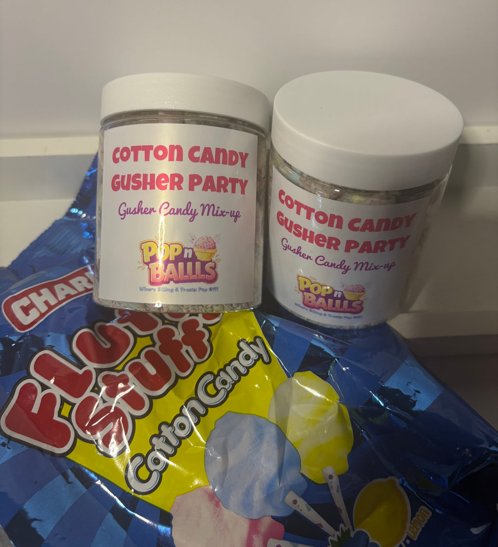 Cotton Candy Coated Gusher Party Sour Jar