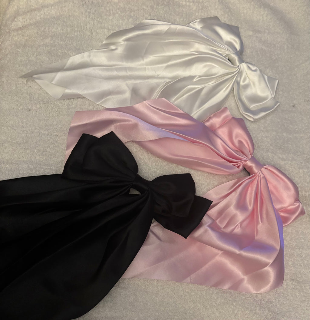 Large Satin Blinged Out Hair Bows