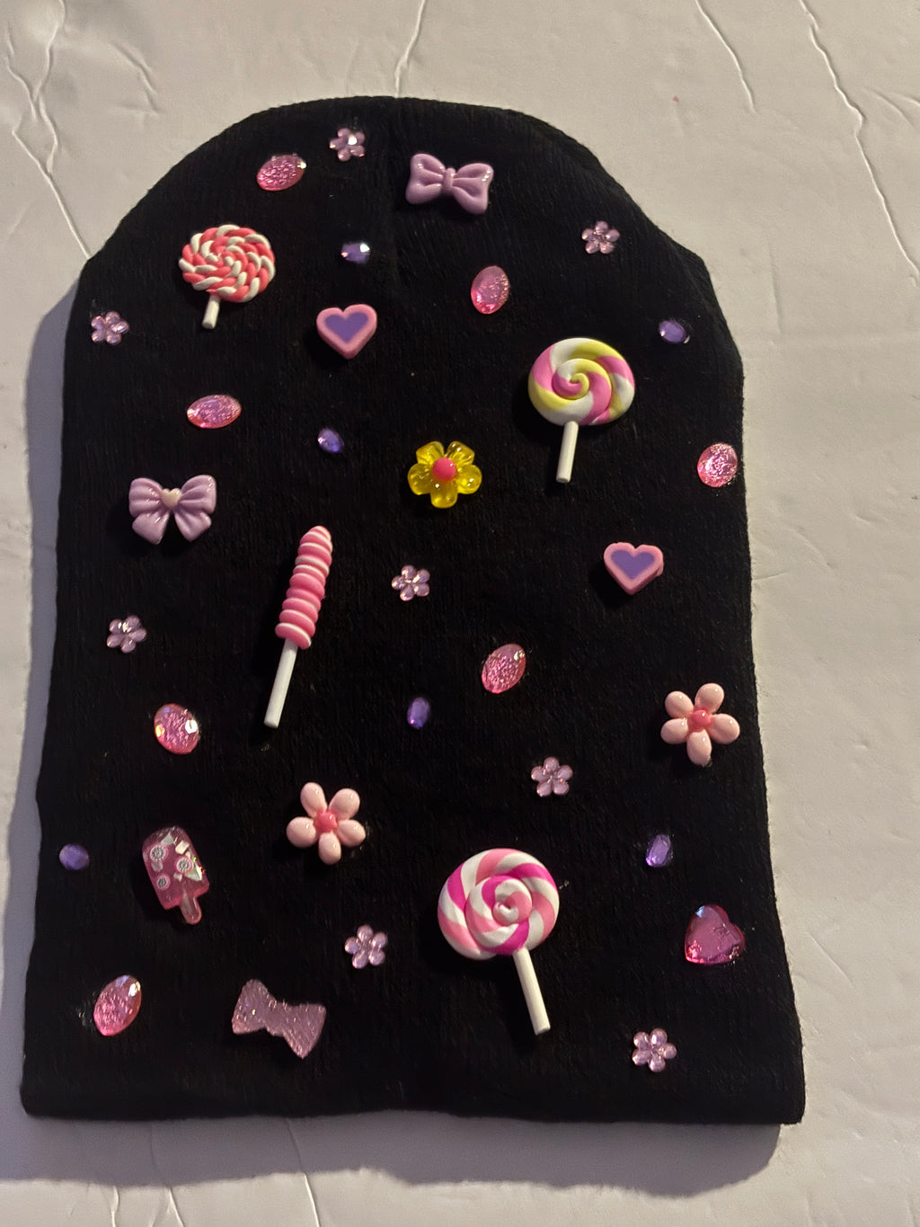 CUSTOM Hand-Embellished Patch and Bling Beanies