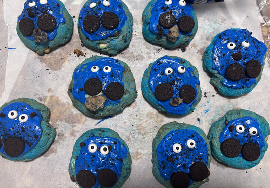 Blue Cookie Monster Cookies