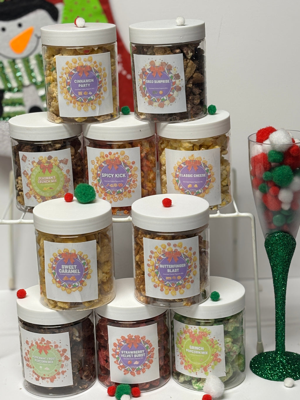 🎁 Special Fusion Holiday Popcorn Mix Jars (8oz)
