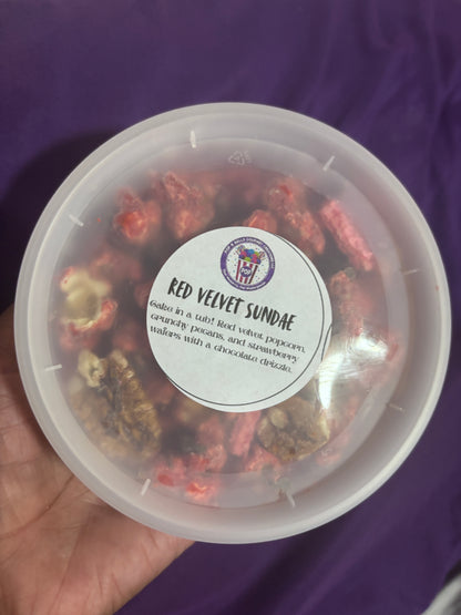 Red Velvet Sundae Popcorn Mix