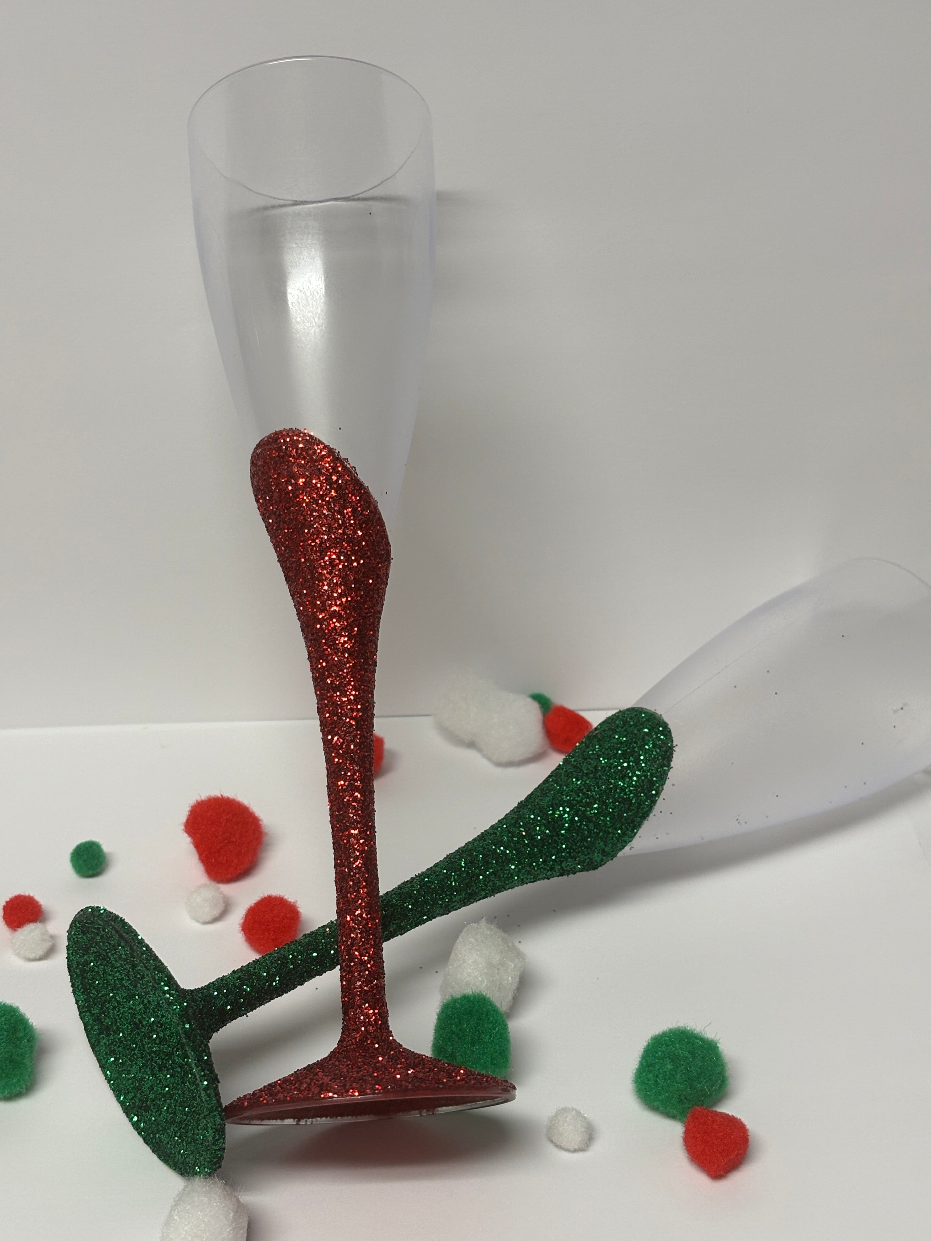 The Holiday Cheer Glitter Flute Duo LIMITED EDITION