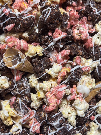 Neapolitan Velvets Popcorn Mix
