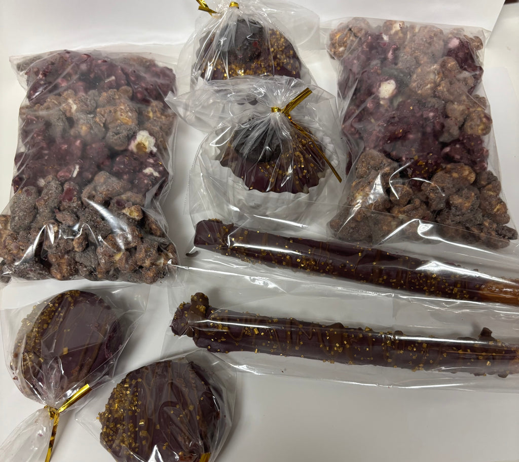 Purple and black Oreo theme treat box