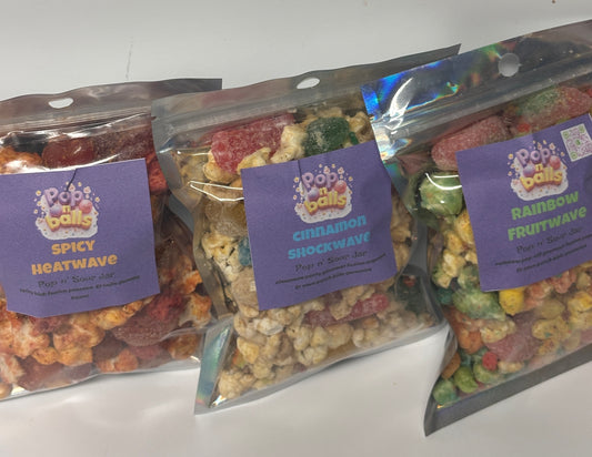 Pop n Sour Edition Pucker Packs Gourmet Gummy Candy & Popcorn Mixes