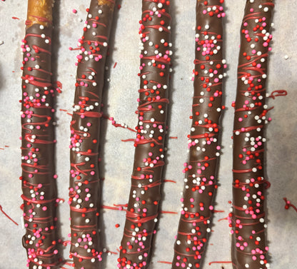 Dipped Pretzel Rods