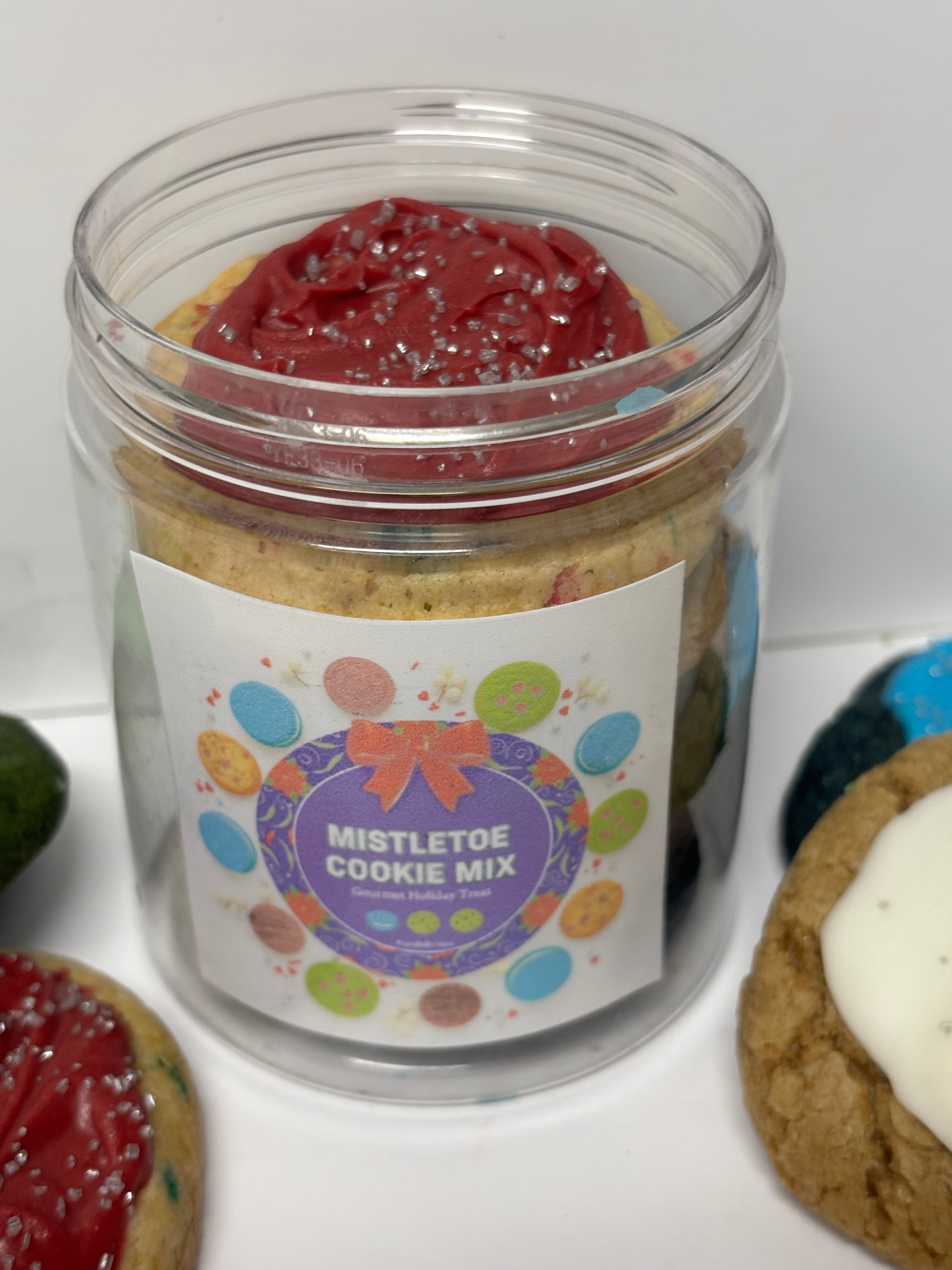 Mistletoe Mini Cookie Mix Jars