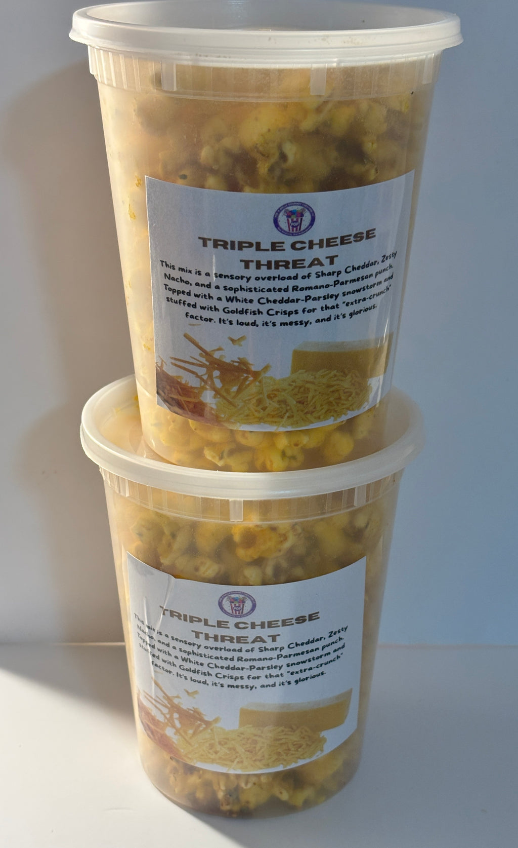 Triple Cheese Threat Gourmet Popcorn Tub