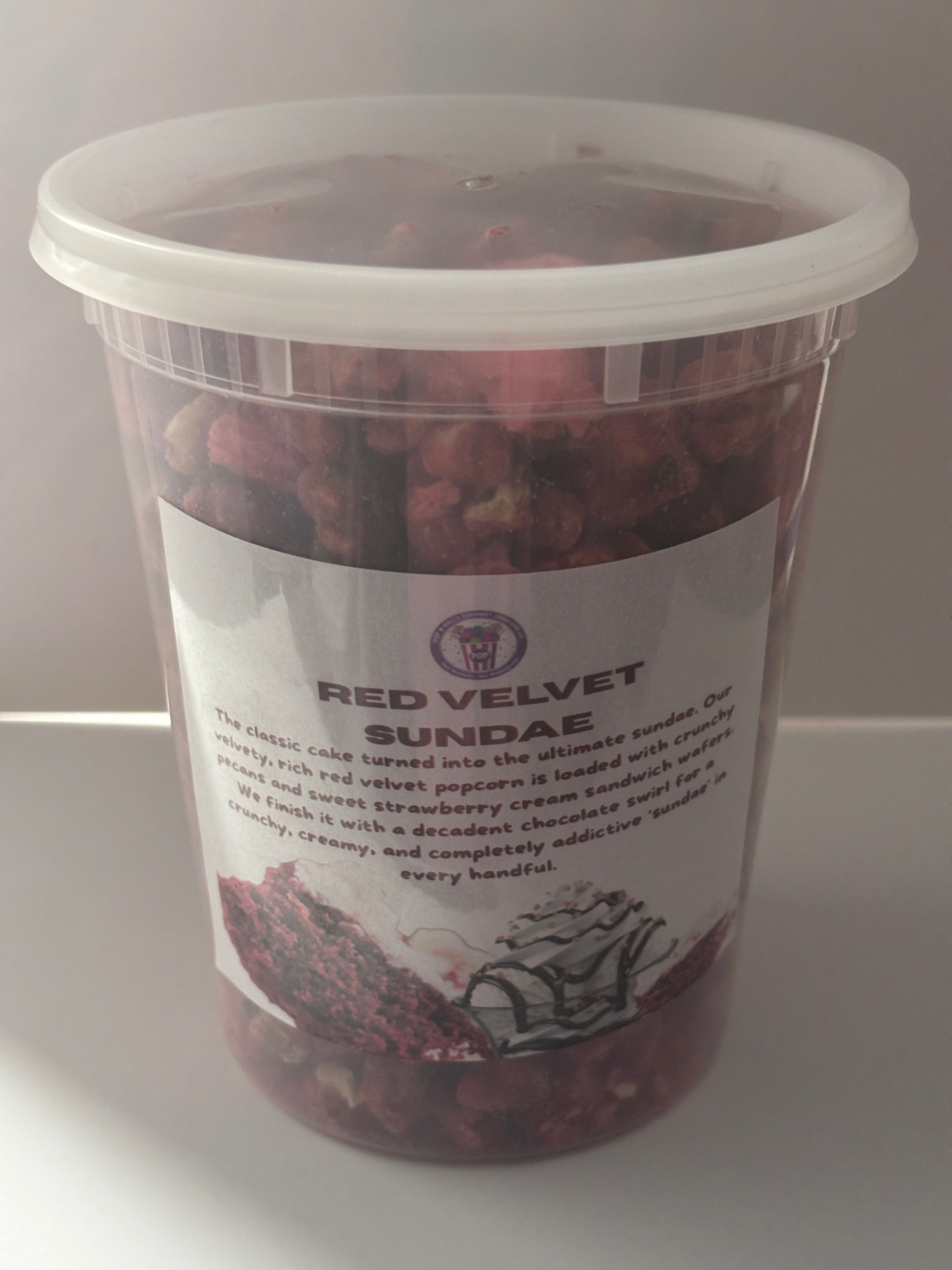 Red Velvet Sundae Gourmet Popcorn Mix