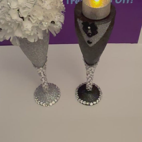 Glitter Bling Wine Glasses