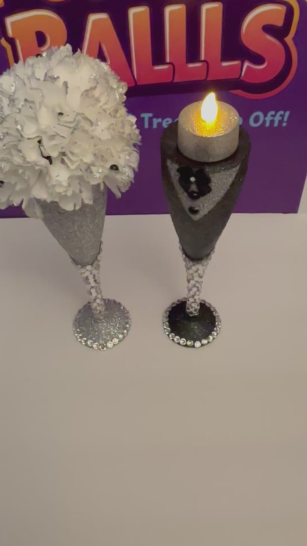Glitter Bling Wine Glasses